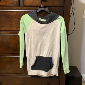Creme and Green sweatshirt tunic